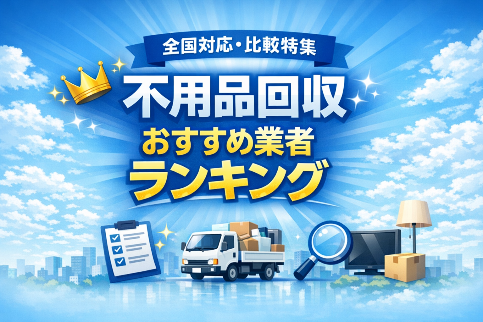 不用品回収おすすめ業者ランキング｜全国対応の比較特集