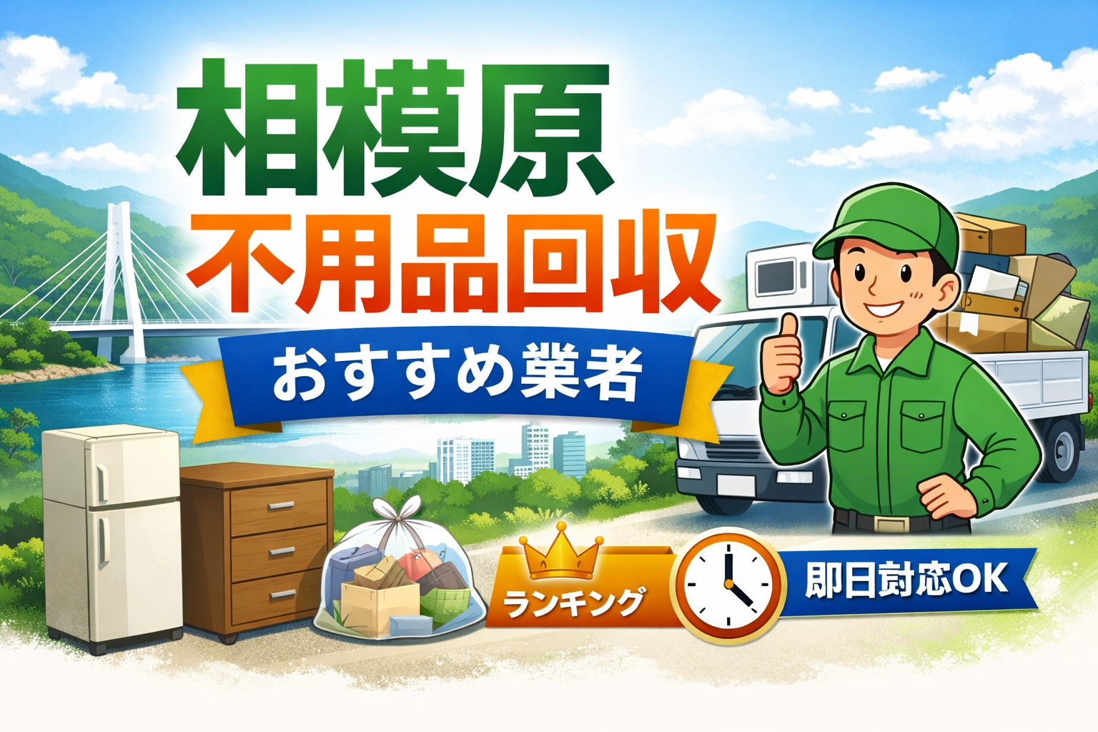 相模原の不用品回収おすすめ業者｜料金相場・口コミ・即日対応まとめ